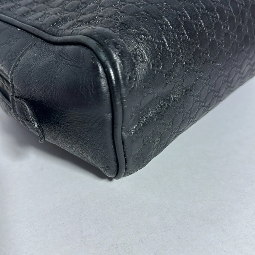 AUTHENTIC GUCCI DOP KIT IN BLACK GG LEATHER